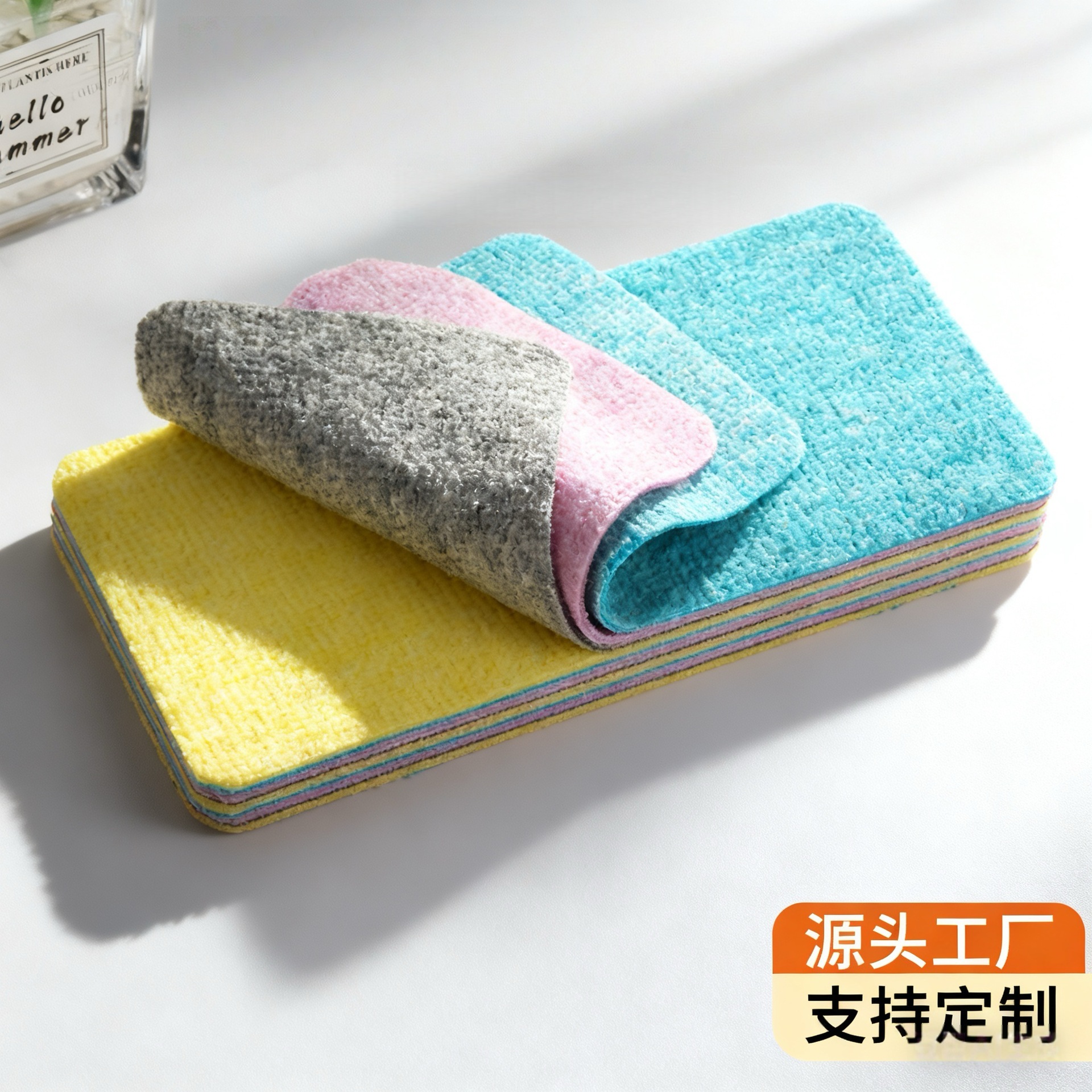 跨境爆款日用品可撕彩虹千层抹布加厚不沾油家用 12 层清洁抹布