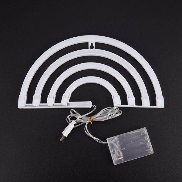 ins爆款彩虹铃铛蝙蝠侠仙人掌霓虹灯带造型灯led装饰灯节日小夜灯